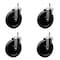 Service Caster 6'' Phenolic Swivel 7/16'' Grip Ring Stem Caster with Total Lock Brake, 4PK SCC-GR20S615-PHS-716138-4 - alternate 1